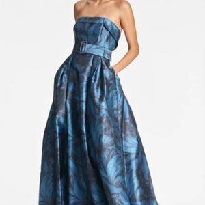 Sachin + Babi Elegant Blue Floral Maxi Dress